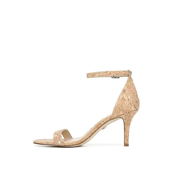 Patti Strappy Gold Metallic Fleck Cork Sandal