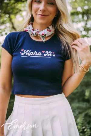 Perfect Match Alpha Xi Babydoll Bid Day Tee