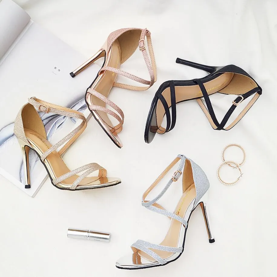 Petite Feet Glitter Strappy High Heels (USA Size 1-5)DS200