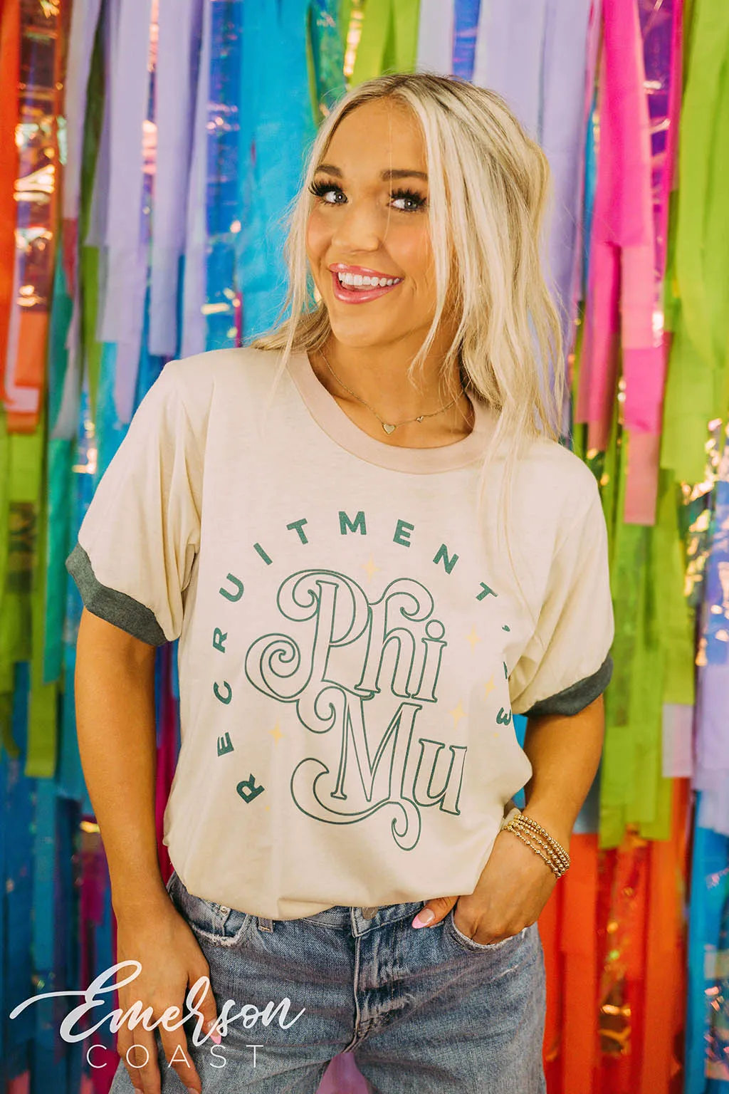 Phi Mu Recruitment Retro Font Ringer