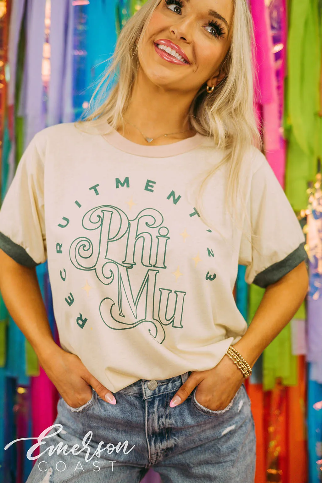Phi Mu Recruitment Retro Font Ringer