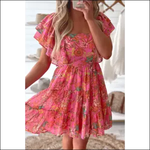 Pink Floral Ruffle Sleeve Dress: Because Adulting is  Hard. 🌸 Needful Things