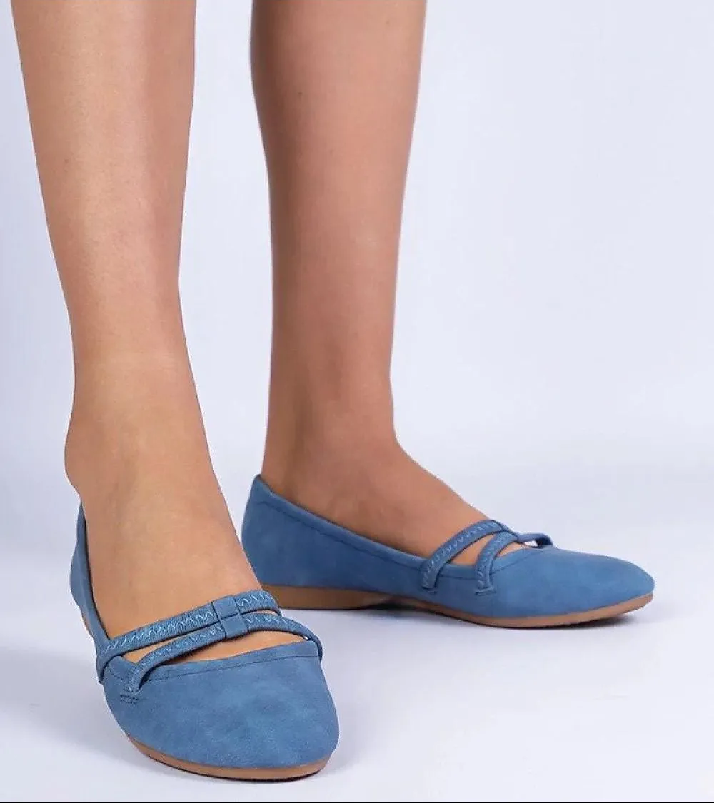 Pink matte eco-leather ballet flats