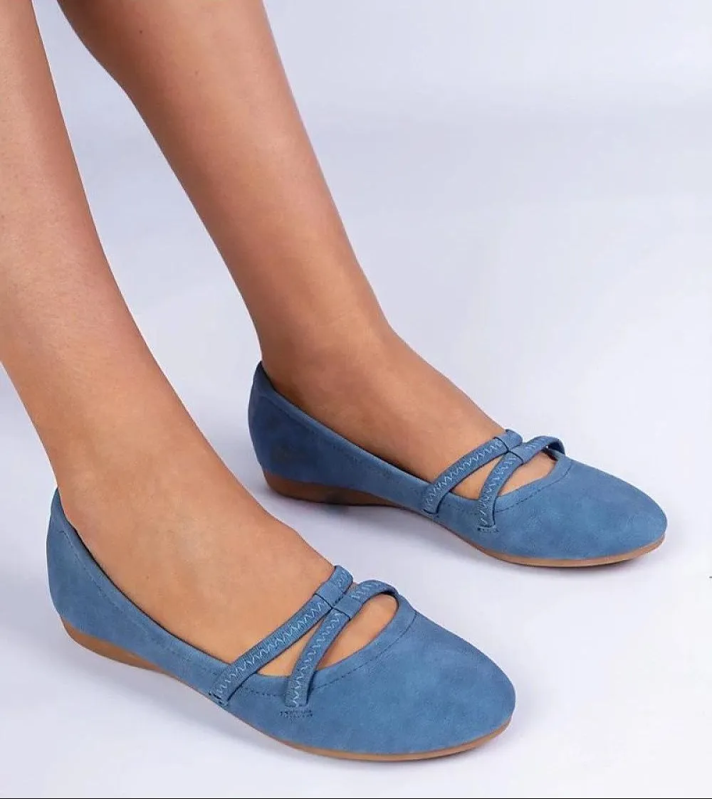 Pink matte eco-leather ballet flats