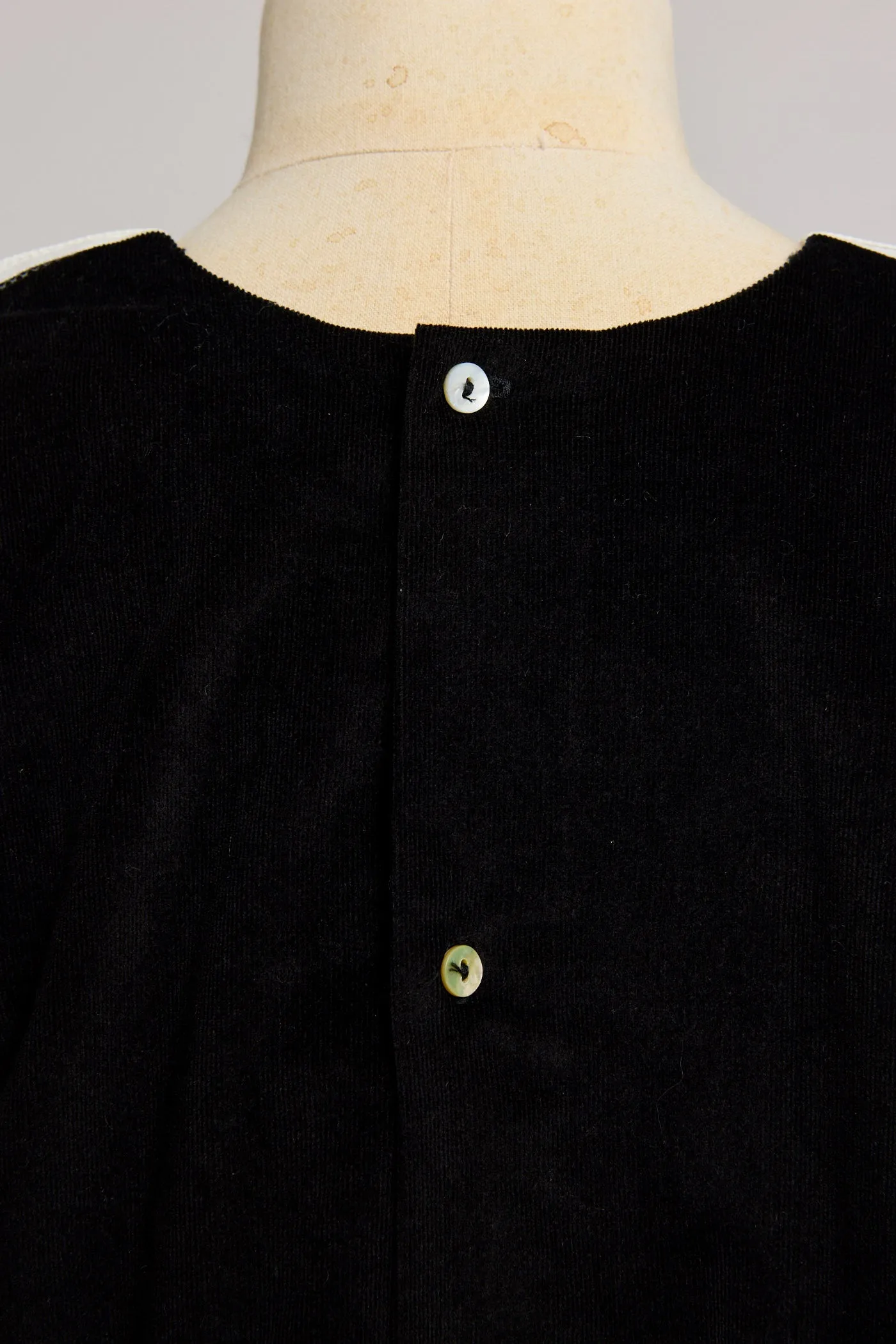 Pleated Dress in Black BabyCord