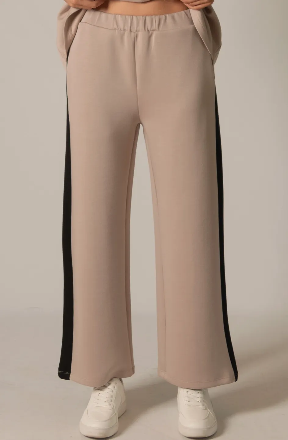 PP50028-C - "Butter Modal" Side Stripe Wide Leg Pants