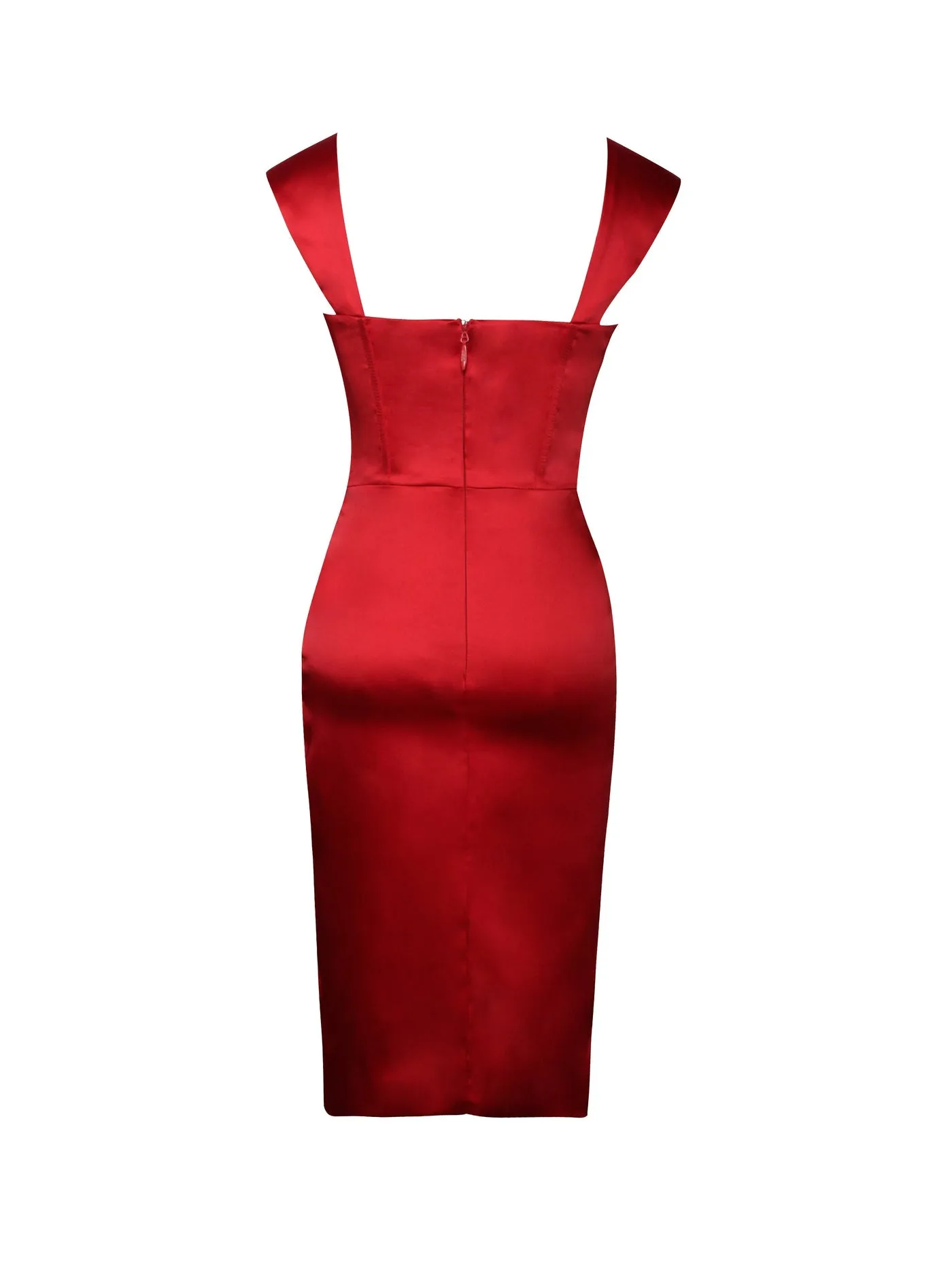 PRE-ORDER Lola Satin Corset Dress X Red