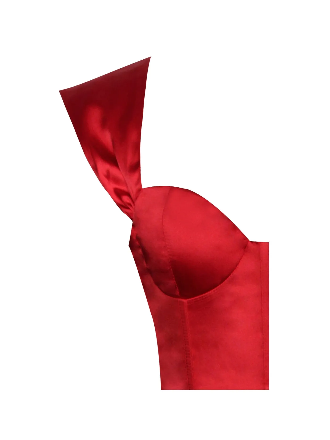 PRE-ORDER Lola Satin Corset Dress X Red