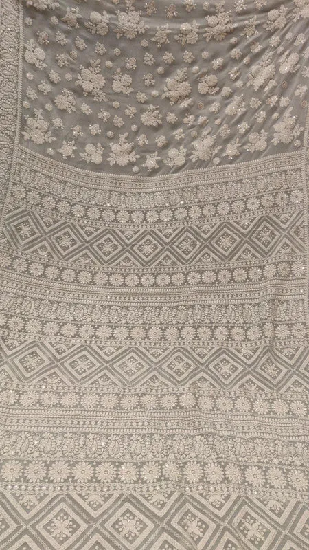 Presenting New Exclusive Pure Georgette Chikankari Saree
