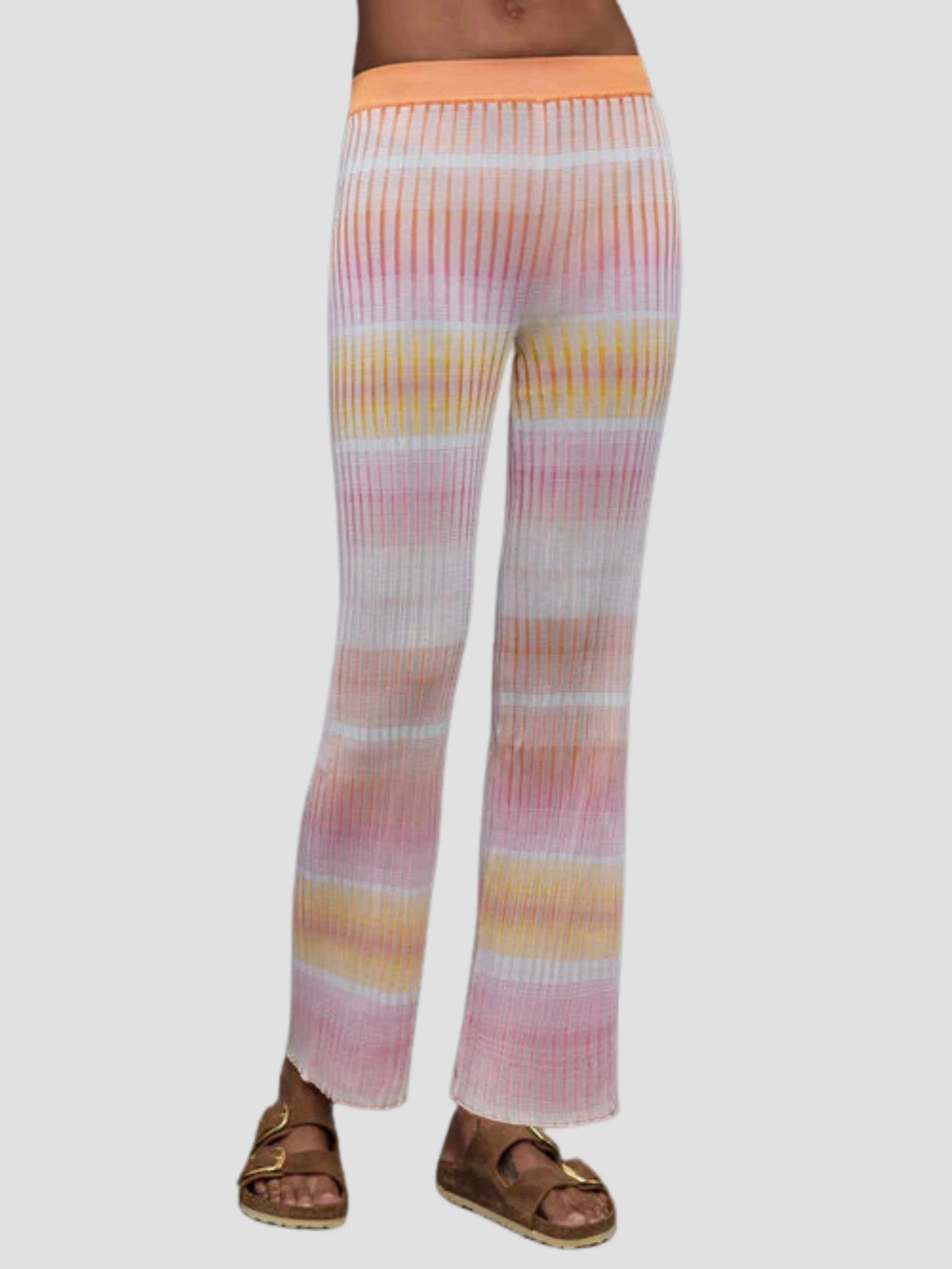 Pull On Trousers in Orange Multicolor