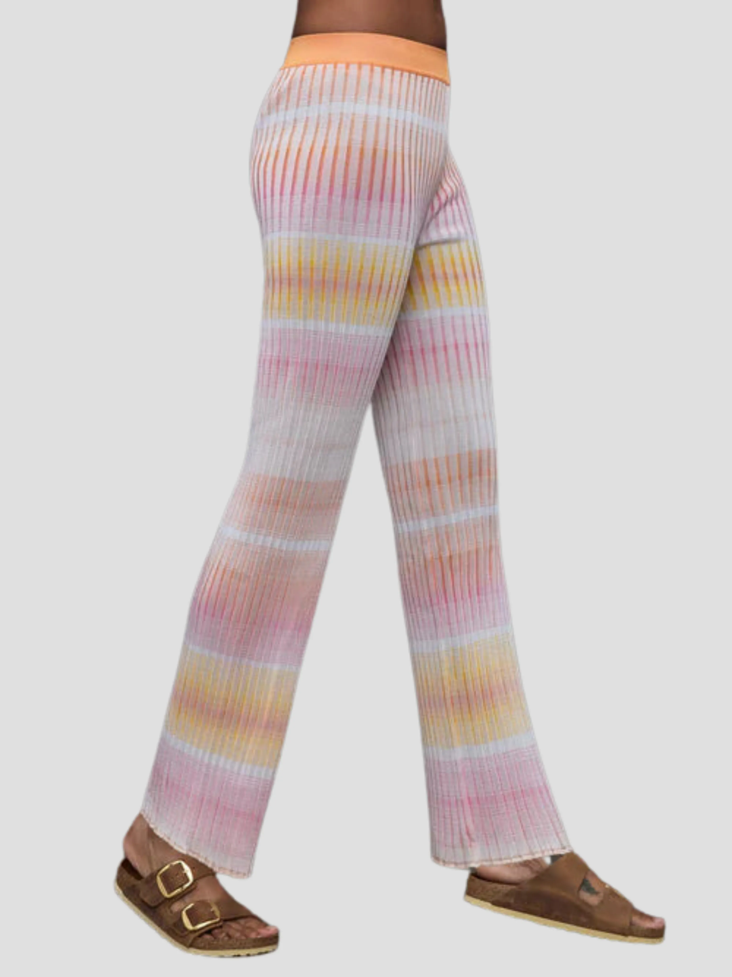 Pull On Trousers in Orange Multicolor