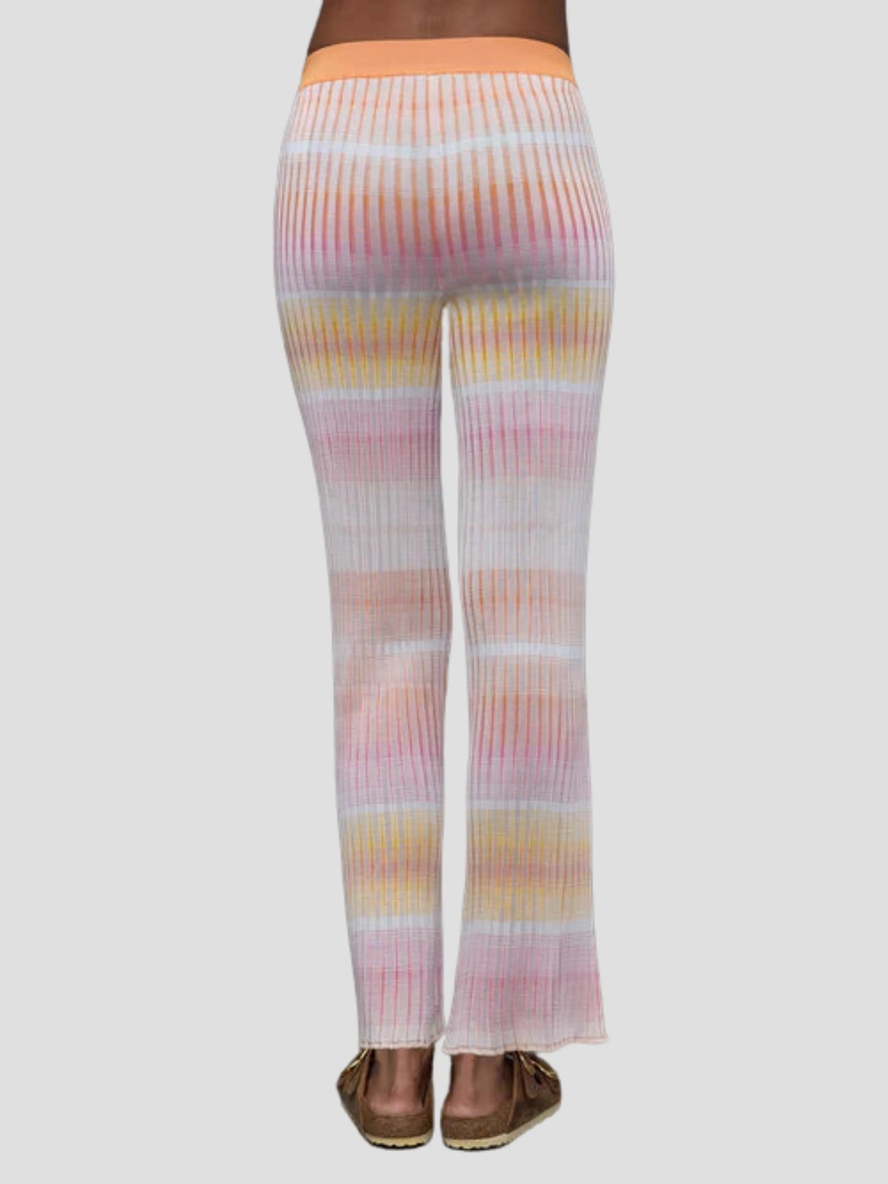 Pull On Trousers in Orange Multicolor