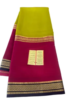 Pure Mysoore Silk Saree In Double Shade