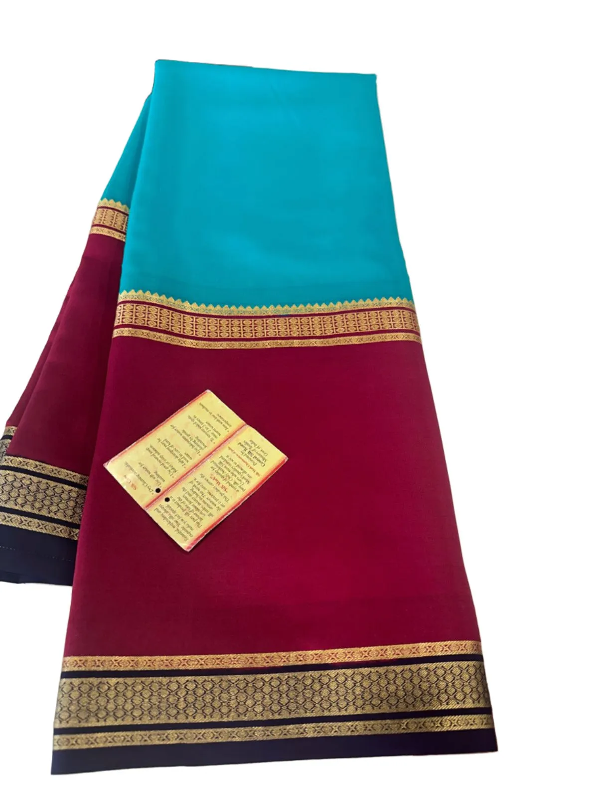 Pure Mysoore Silk Saree In Double Shade