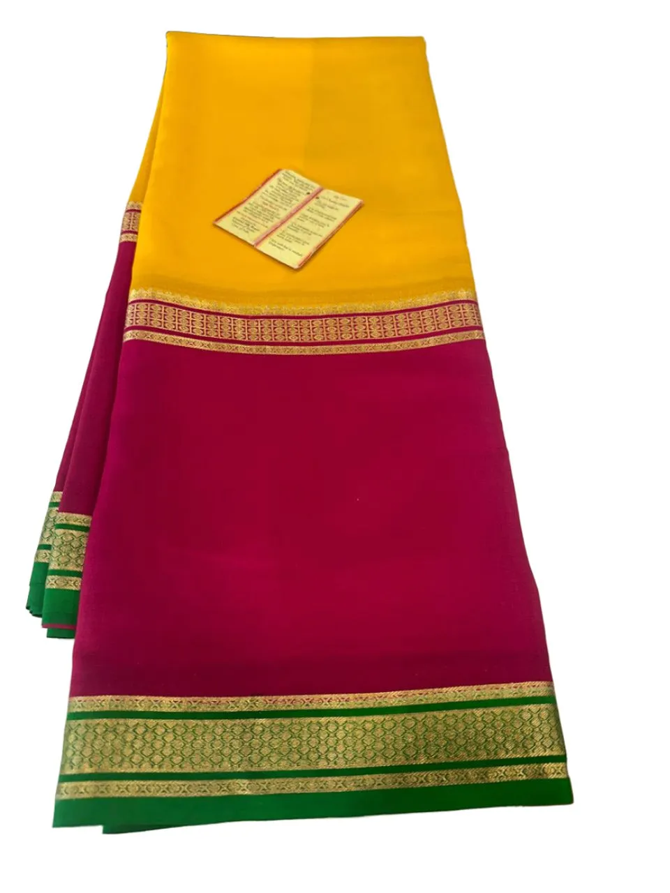 Pure Mysoore Silk Saree In Double Shade