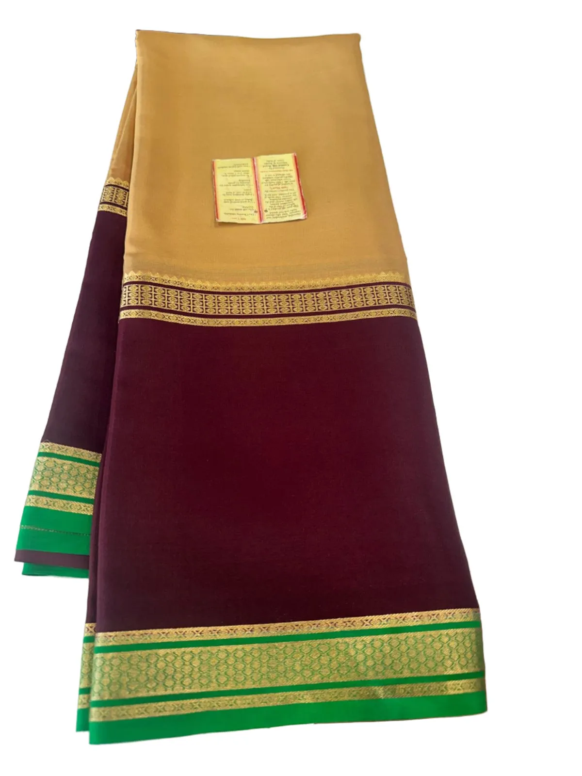 Pure Mysoore Silk Saree In Double Shade