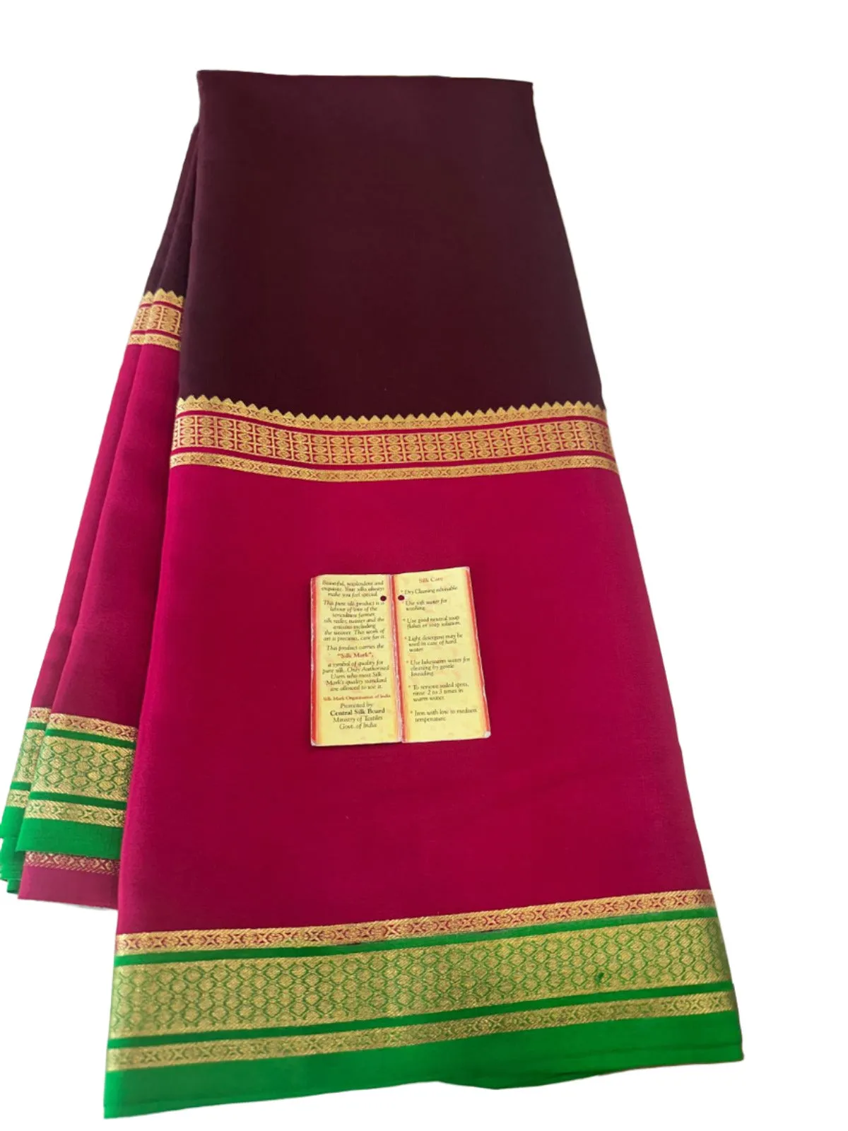 Pure Mysoore Silk Saree In Double Shade