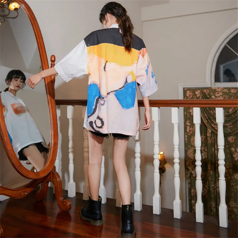 "SUMMER RETRO COLOR BLOCK" SHIRT N081706