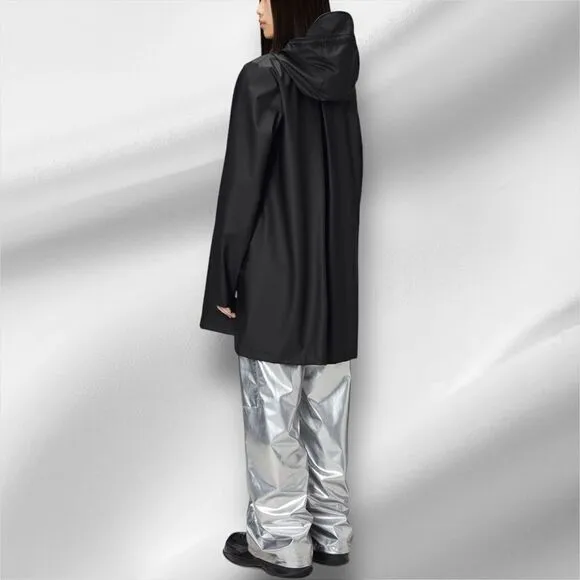 RAINS Women’s A-line Raincoat W Jacket in the Size XSMALL in the Color Black