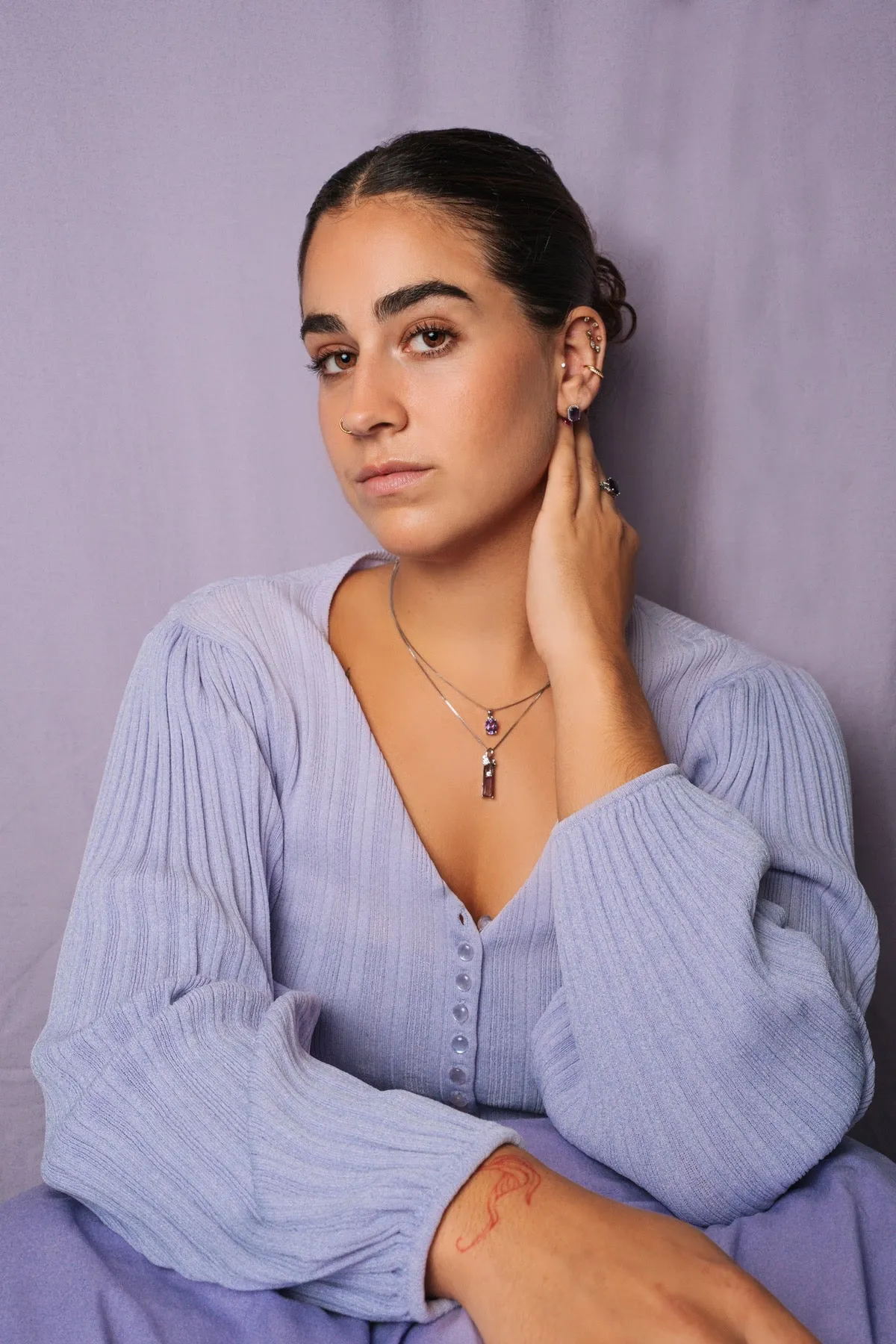 Real Amethyst Elegant Earrings