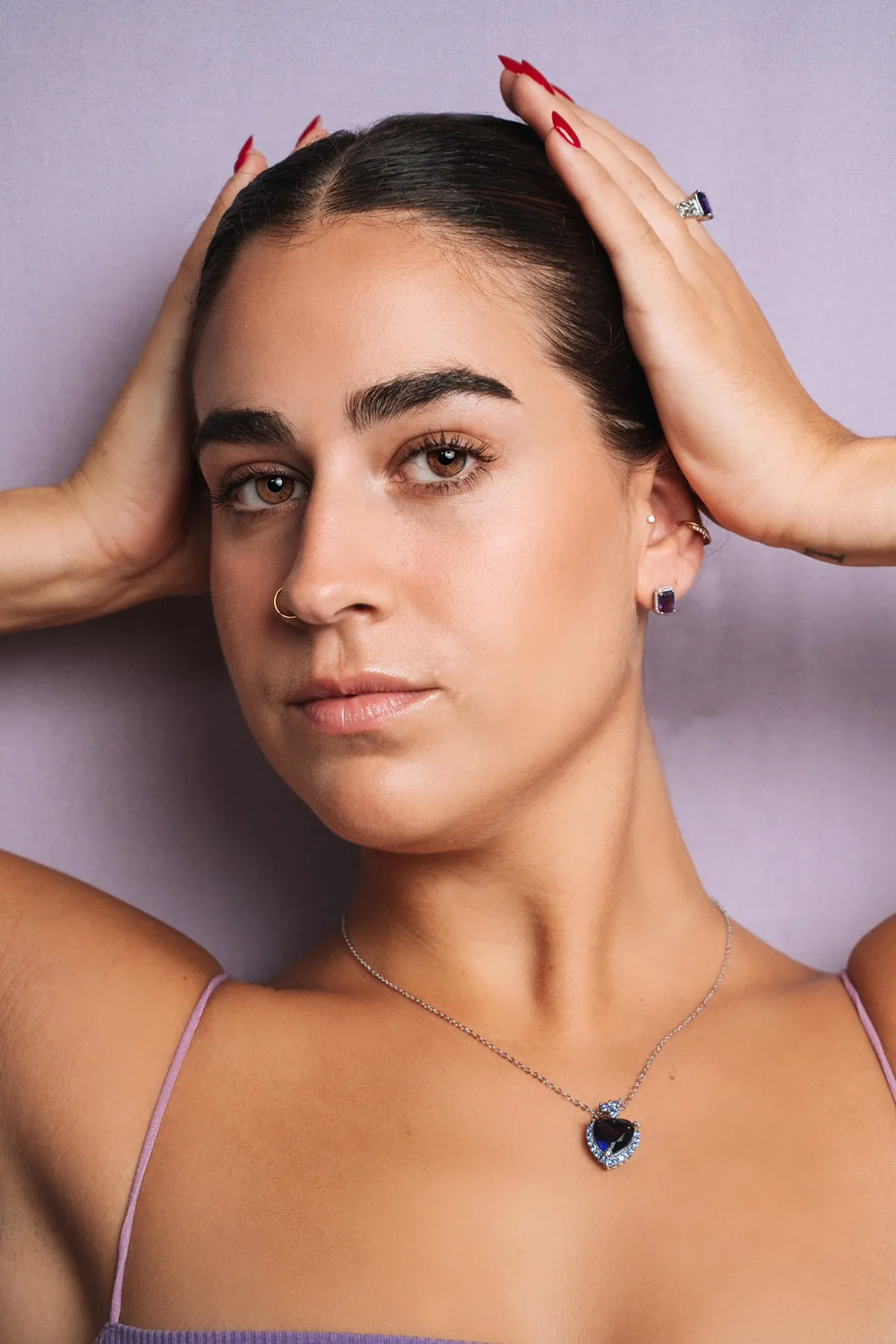 Real Amethyst Elegant Earrings