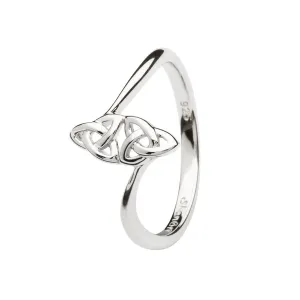 Retired Sterling Silver Women's Celtic Double Trinity Knot Ring LS-SL109