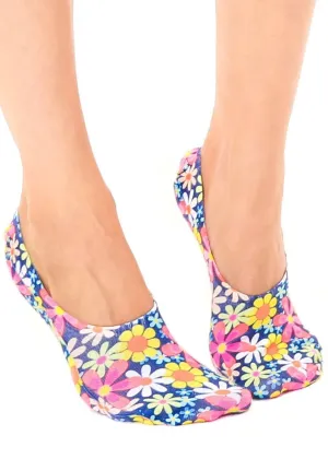 Retro Flowers Liner Socks