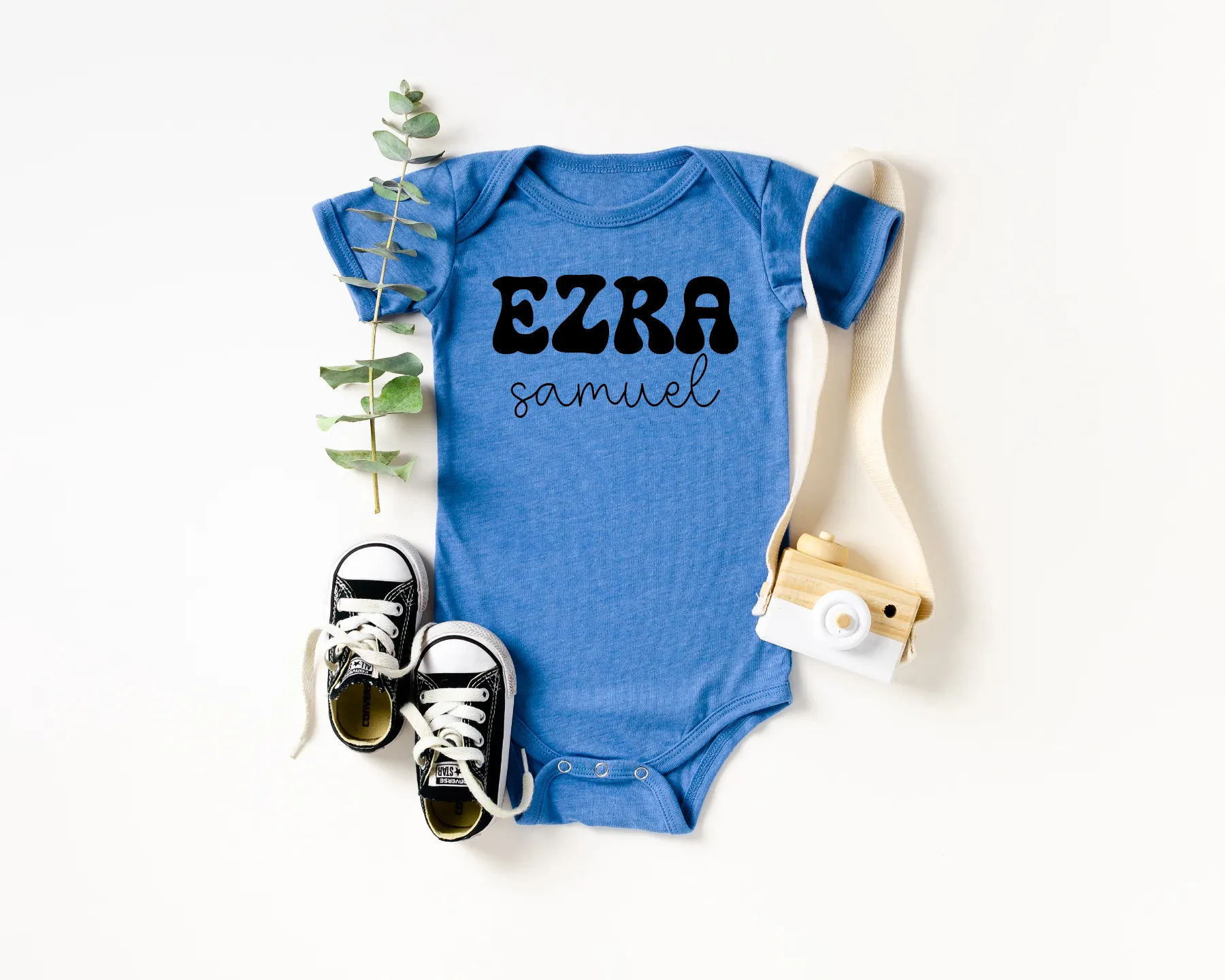 Retro Font Name Custom Onesie