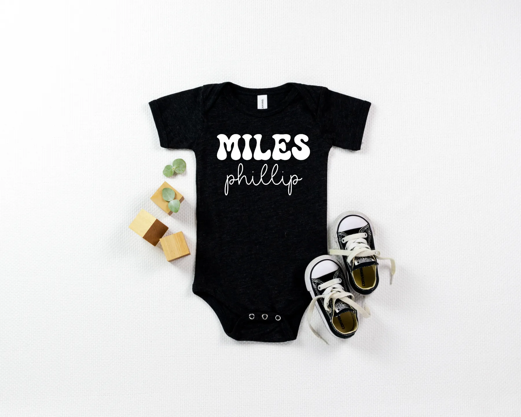 Retro Font Name Custom Onesie