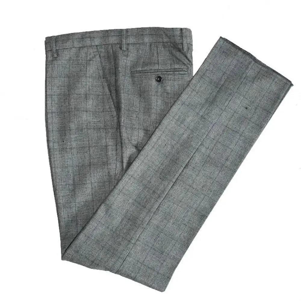 Retro Grey Wool 3 Piece Suit