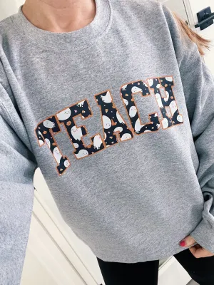 Retro Halloween Teach © Unisex Crewneck Sweatshirt