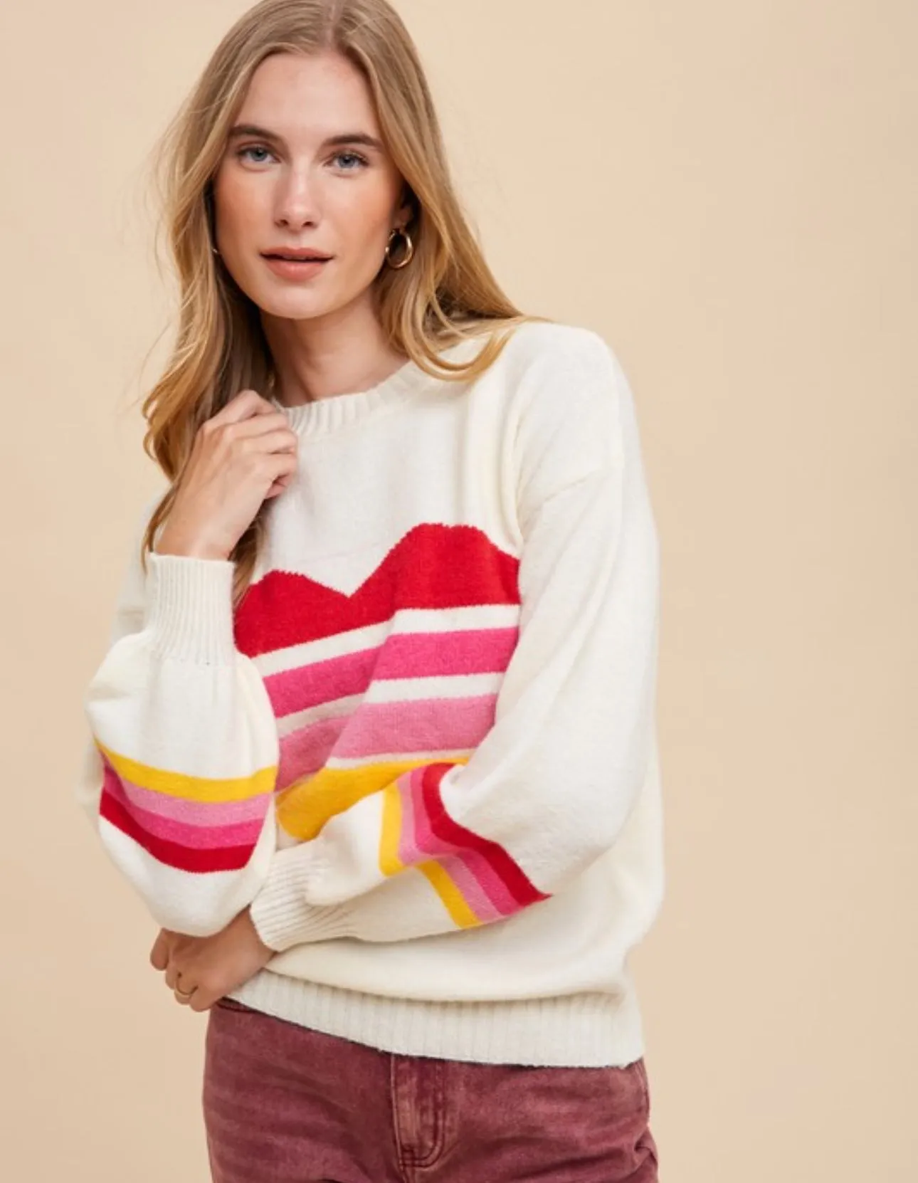 Retro Heart Sweater