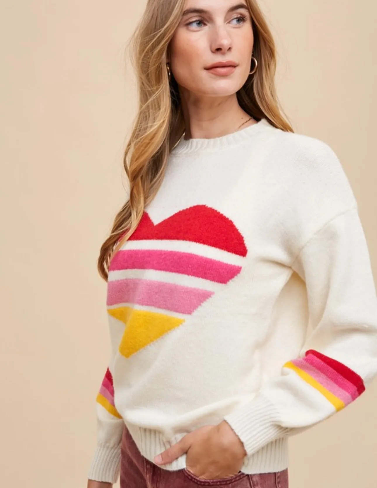 Retro Heart Sweater