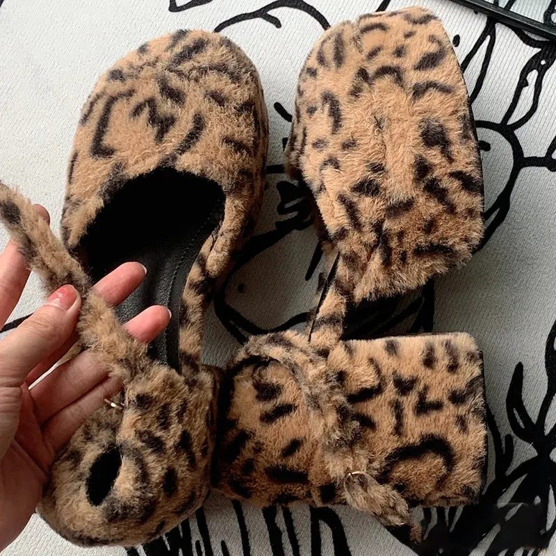 Retro Leopard High Heels  KF83188