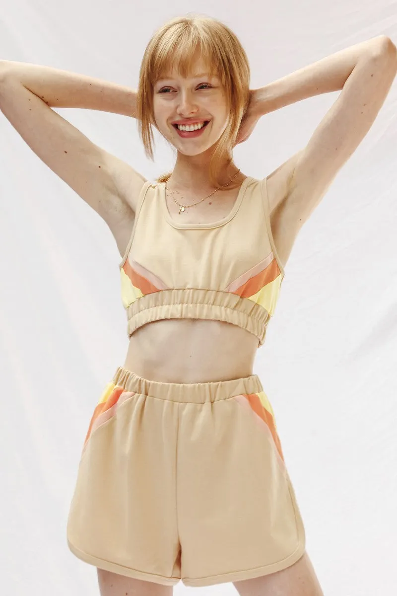 Retro lounge shorts set