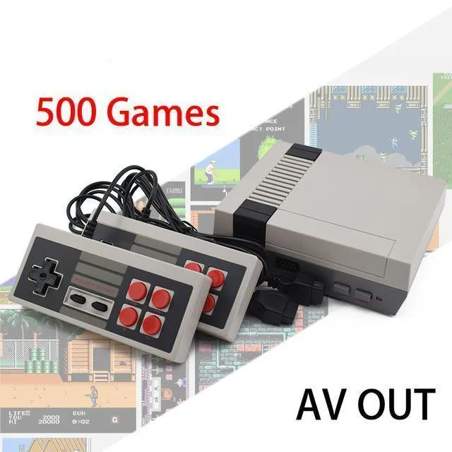 Retro Mini TV Game Console with Built-in 620/600/500  Classic Games   Dual Gamepad Controls HDMI/AV 8 Bit Retro Video Game Console