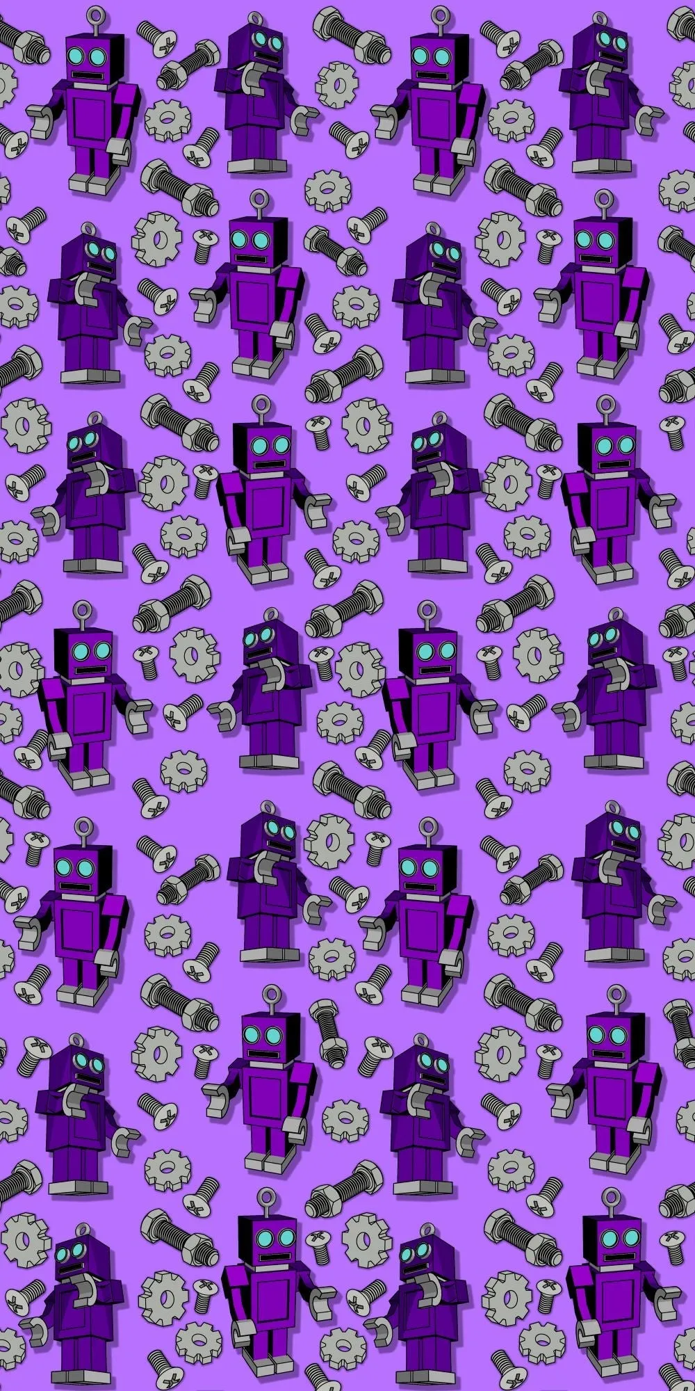 Retro Robots Acrylic Wall Panels Home Decor Wall Panels 2440mmm x 1220mm
