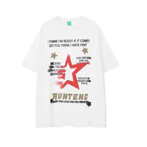 Retro Star Letter Print T-Shirt