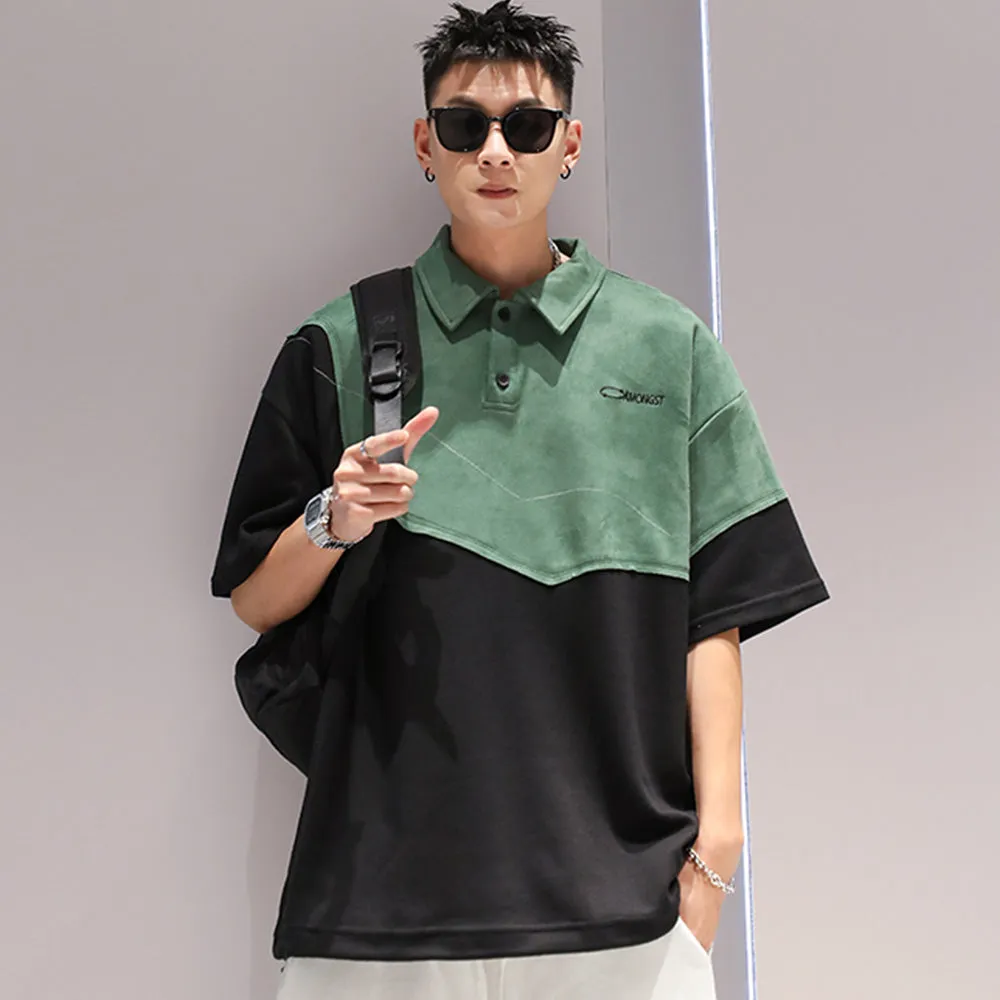 Retro Suede Color Block T-Shirt