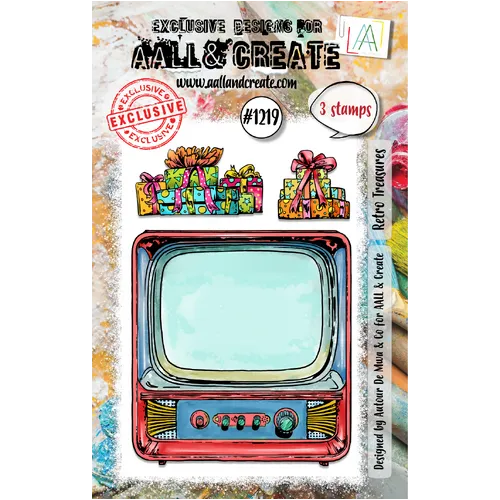 Retro Treasures Clear Stamp Set Aall & Create #1219