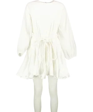Rhode Resort White Ella Dress with braided belt UK L