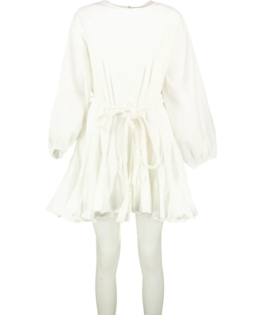 Rhode Resort White Ella Dress with braided belt UK XS