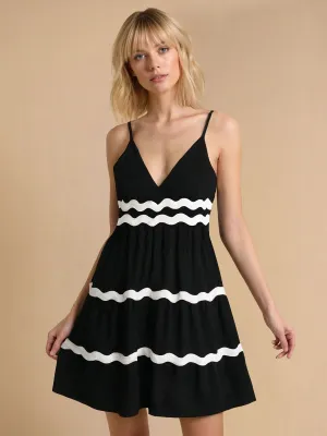 Rick Rack Trim Mini Shift Sun Dress