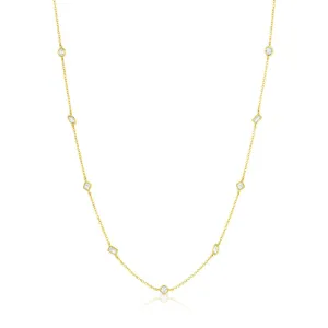 Rivière  18kt Yellow Gold 1.45ctw Multi-Shaped Diamonds by the Yard 16" Necklace