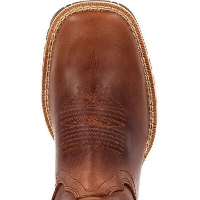 Rocky Women's Rosemary 11" Square Toe Western Boot -Brown- RKW0402