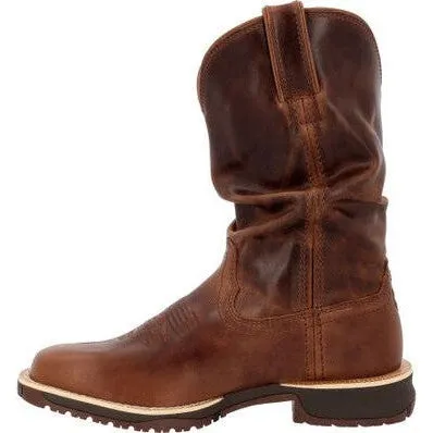 Rocky Women's Rosemary 11" Square Toe Western Boot -Brown- RKW0402
