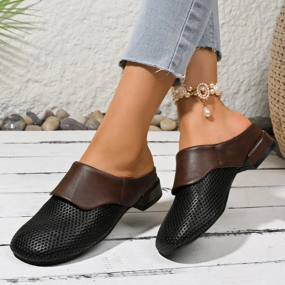 Round Toe Block Heels Sandals