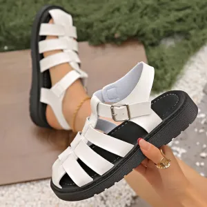Round Toe Flats Sandals