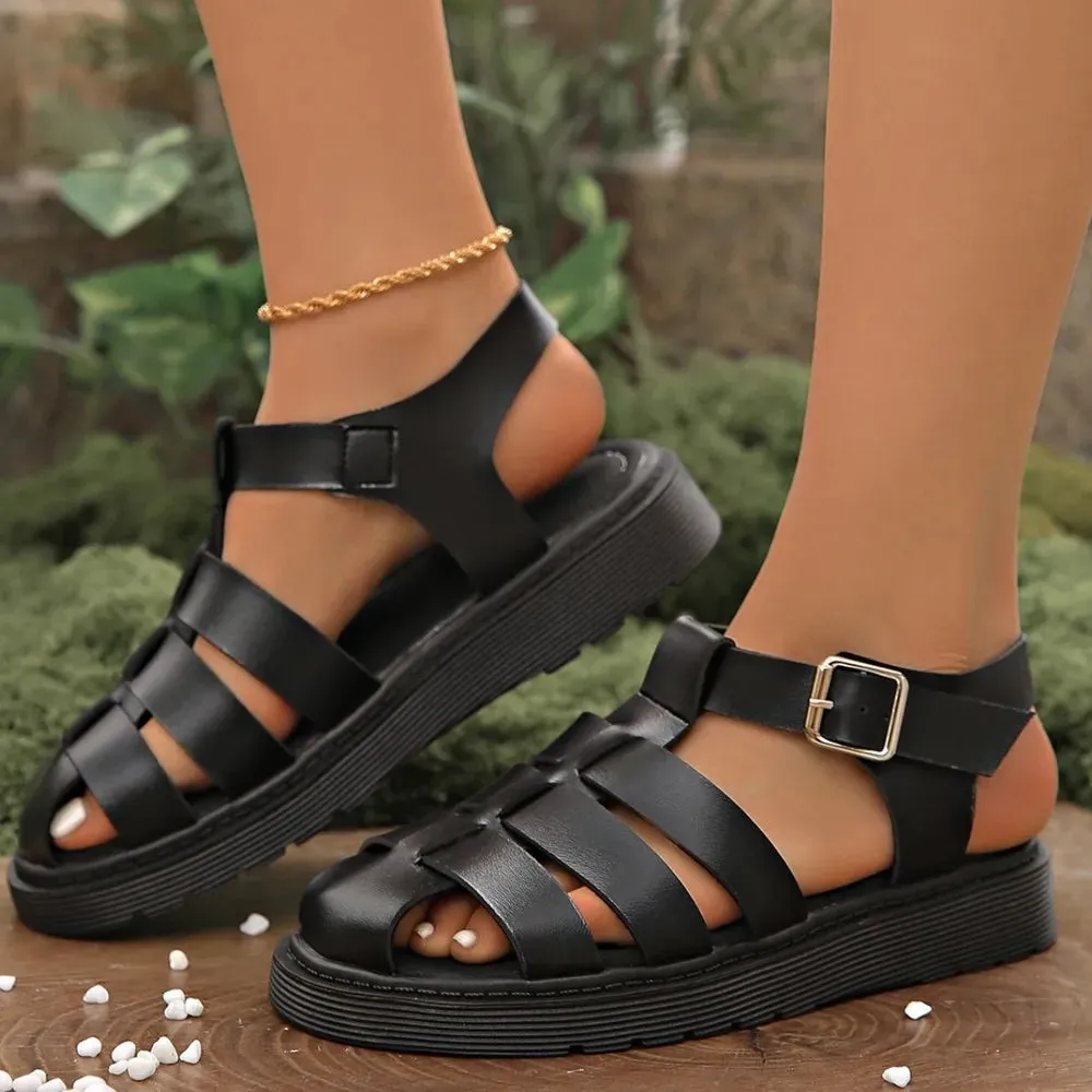 Round Toe Flats Sandals
