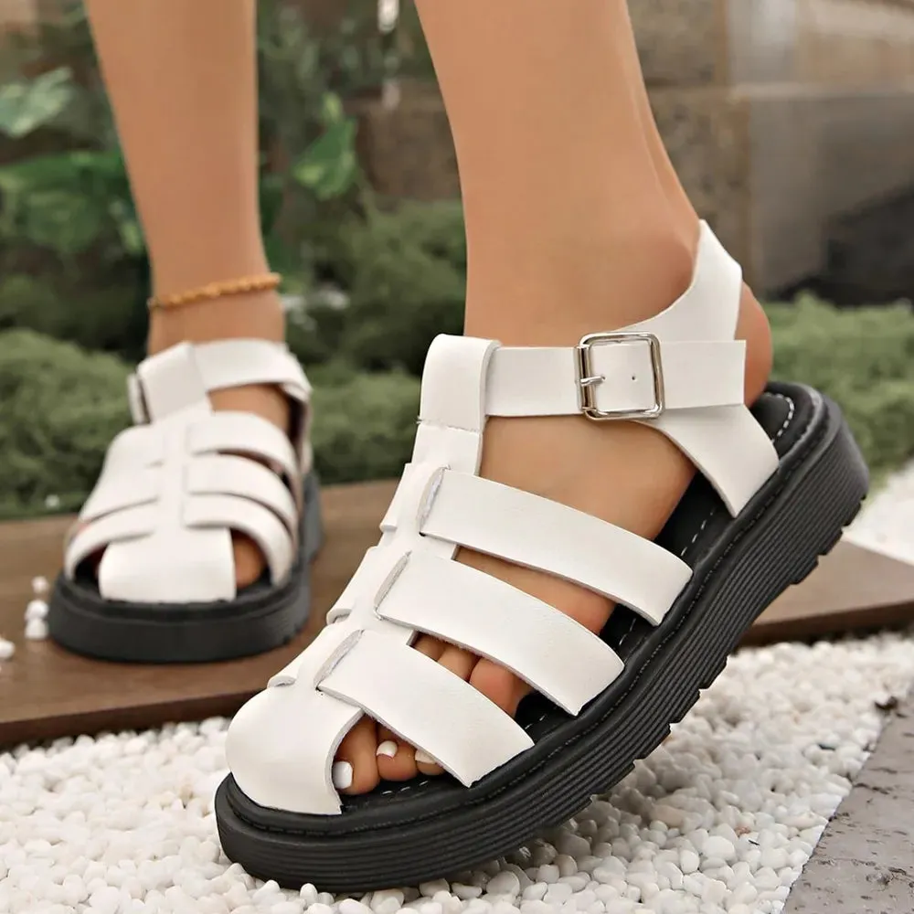 Round Toe Flats Sandals